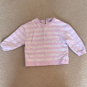 Baby Boden Striped Kids sweatshirt  - Pink and White